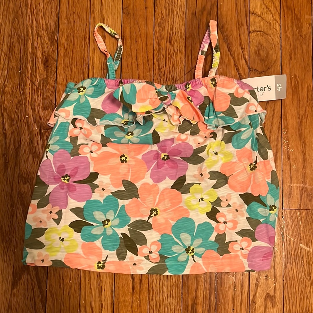 Floral Tank With Bow